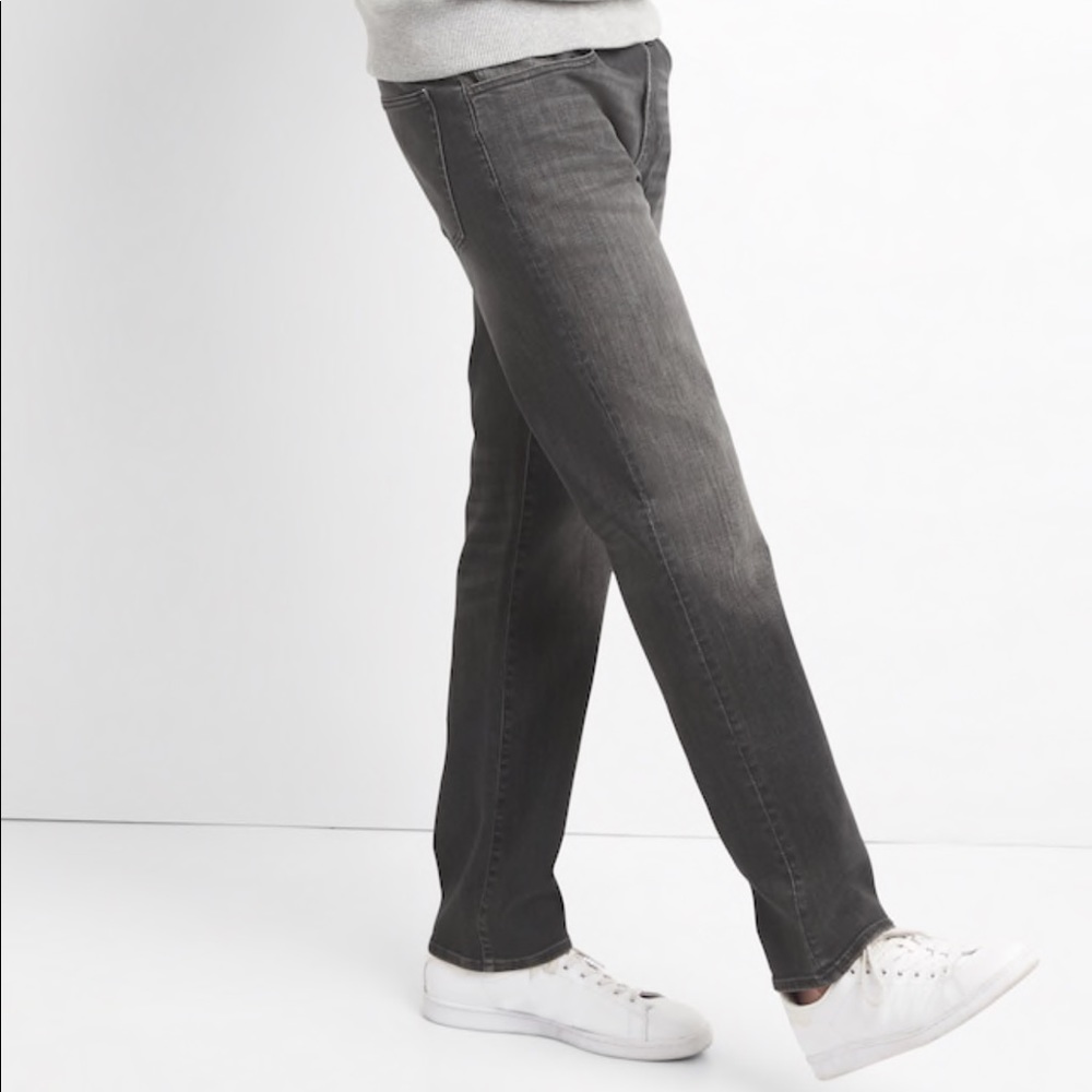GAP Men’s Straight Jeans Gray 36×32 – Excellent Used Condition